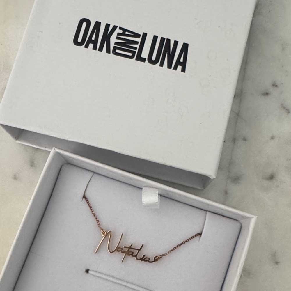 Oak & Luna Natalia nameplate